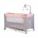 Patut pliabil cu 2 nivele masuta de infasat si carusel Once upon a time L3 Pink