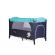 Patut pliabil cu doua nivele si mini carusel Moon Way Turquoise