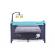 Patut pliabil cu doua nivele si mini carusel Moon Way Turquoise