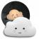 Lampa de veghe cu led, cu oprire cronometrata, forma nor alb lumilu sweet dreams cloud reer