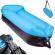 Saltea autogonflabila   lazy bag   tip sezlong, 185 x 70cm, culoare negru-albastru, pentru camping, plaja sau piscina