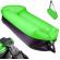 Saltea autogonflabila   lazy bag   tip sezlong, 185 x 70cm, culoare negru-verde, pentru camping, plaja sau piscina