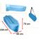 Saltea autogonflabila   lazy bag   tip sezlong, 230 x 70cm, culoare albastru, pentru camping, plaja sau piscina
