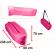 Saltea autogonflabila   lazy bag   tip sezlong, 230 x 70cm, culoare roz, pentru camping, plaja sau piscina