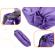 Saltea autogonflabila   lazy bag   tip sezlong, 230 x 70cm, culoare violet, pentru camping, plaja sau piscina