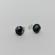 Cercei cu piatra semipretioasa obsidian fulg de nea 8 mm