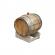Butoi de dud pentru tuica cu suport cep si canea din inox natur 60l