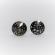 Cercei cu cristale de la Swarovski black patina 8 mm
