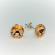 Cercei cu cristale de la Swarovski light peach 8 mm