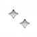 Cercei cu cristale de la Swarovski starlet flat silver night 8 mm