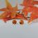 Cercei cu cristale de la Swarovski tangerine 8 mm