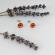 Cercei cu cristale de la Swarovski tangerine 8 mm