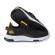 Sneakers Letoon negru-galben din material textil flexibil 2102