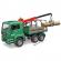 Camion lemne man tga cu macara de incarcare si 3 busteni bruder