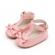 Pantofiori roz din lac cu inchidere pe glezna (marime disponibila: 3-6 luni