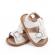 Sandalute albe cu catarama pentru baietei (marime disponibila: 3-6 luni