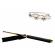 Set baston telescopic ideallstore® 65 cm auriu si box craniu argintiu