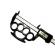Set baston telescopic din otel, argintiu, 64 cm + box negru 0.5 cm grosime