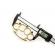 Set baston telescopic din otel, negru, 64 cm + box craniu auriu