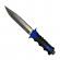 Cutit tip baioneta ideallstore®, survival camper, camping, vanatoare, pescuit, 35 cm, negru albastru