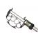 Set baston telescopic 66 cm + box craniu argintiu