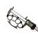 Set baston telescopic 66 cm + box craniu negru
