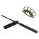 Set baston telescopic police, 49 cm +  pumnal/box crani