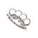 Set baston telescopic police, 49 cm +  pumnal/box craniu argintiu