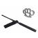 Set baston telescopic police, 49 cm + box argintiu 0,5 cm grosime