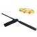 Set baston telescopic police, 49 cm + box craniu auriu
