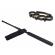 Set baston telescopic police, 49 cm + box craniu negru
