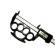 Set baston telescopic flexibil argintiu, maner cauciuc, 47 cm  +  box negru 1 cm grosime