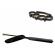 Set baston telescopic flexibil negru 47 cm + box craniu negru