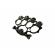 Set baston telescopic flexibil negru 47 cm + box,rozeta craniu negru