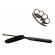 Set baston telescopic flexibil negru 47 cm + pumnal craniu