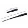 Set baston telescopic flexibil negru maner tip tonfa 47 cm + box argintiu 0,5 cm grosime