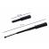 Set baston telescopic flexibil negru maner tip tonfa 47 cm + box argintiu 1 cm grosime