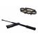 Set baston telescopic flexibil negru maner tip tonfa 47 cm + box craniu negru