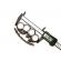 Set baston telescopic flexibil negru maner tip tonfa 47 cm + pumnal craniu
