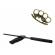 Set baston telescopic negru 50 cm +  pumnal/box craniu
