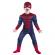 Set costum spiderman cu muschi, pentru 3-5 ani, 2 lansatoare si masca plastic led, rosu