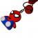 Breloc spiderman pentru copii, cauciuc, rosu, 21 cm
