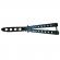 Cutit, briceag fluture, butterfly, scared skulls, pentru antrenament, 22 cm, albastru