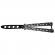 Cutit, briceag fluture, butterfly, scared skulls, pentru antrenament, 22 cm, gri