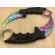 Cutit-karambit, rainbow web, 18.5 cm, multicolor
