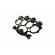 Set baston telescopic flexibil negru maner tip tonfa 47 cm + box,rozeta craniu negru