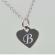 Bratara argint 925, 25 cm,  si charm inima argint cu agatare inima, gravat litera b