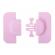 Incuietoare, dulapuri si sertare, baie, colturi, 3 x 4 cm, roz