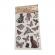 Stickere decorative, model pisici si flori, negru/rosu, 5 x 5 cm