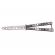 Briceag de antrenament ideallstore®, model fluture, silver distortion, otel, 22.5 cm, argintiu